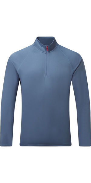 2026 Gill Mens UV Tec Long Sleeve Zip Tee UV009 - Storm Blue